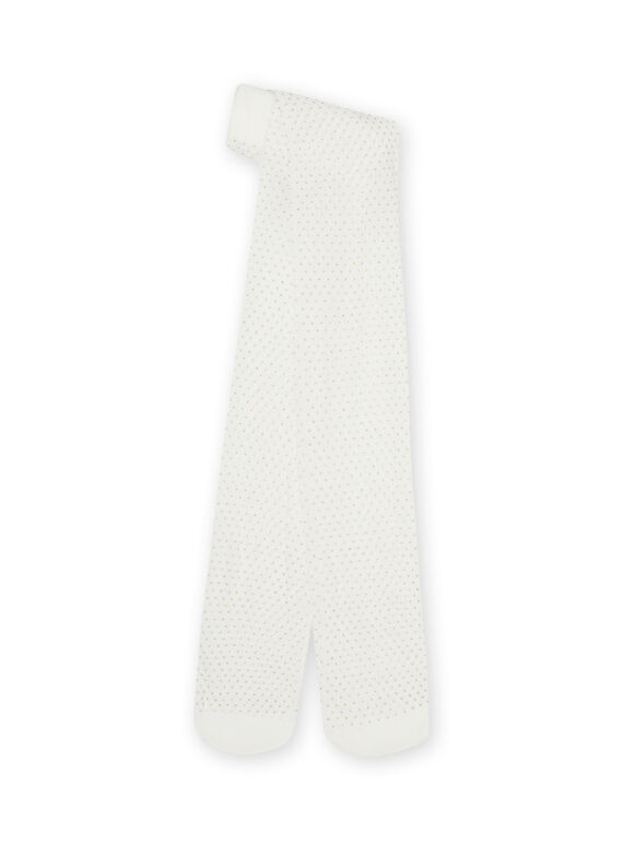 Collant ecrù a pois bambina NYASOCOL / 22SI01Q1COL001