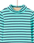 Dolcevita turchese e navy a righe neonato MUJOSOUP1 / 21WG10N2SPL209