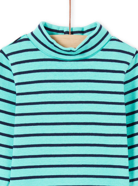 Dolcevita turchese e navy a righe neonato MUJOSOUP1 / 21WG10N2SPL209