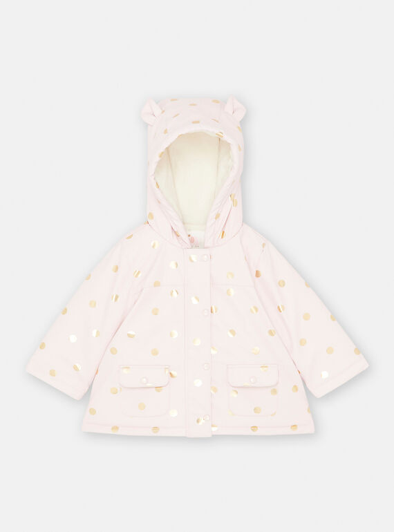 Impermeabile rosa confetto con stampa a pois neonata SIFORIMP / 23WG09D2IMPD310