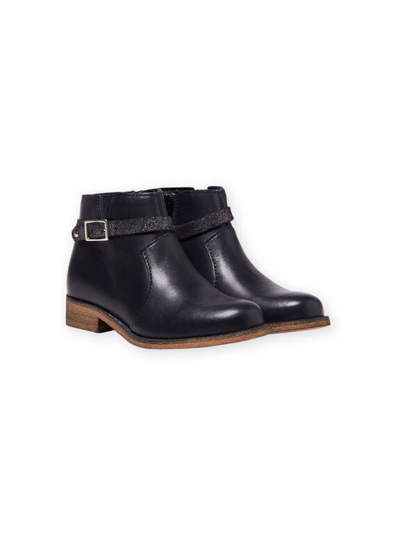 Stivaletti navy in pelle bambina MABOOTREP / 21XK3552D0D070