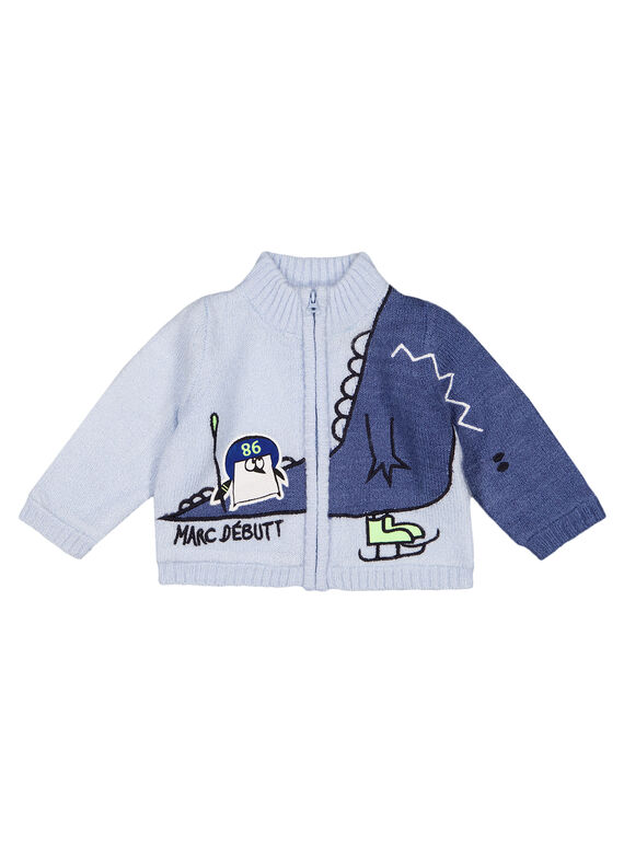 Cardigan jersey knit acqua neonato GUBLAGIL1 / 19WG10S1GIL213