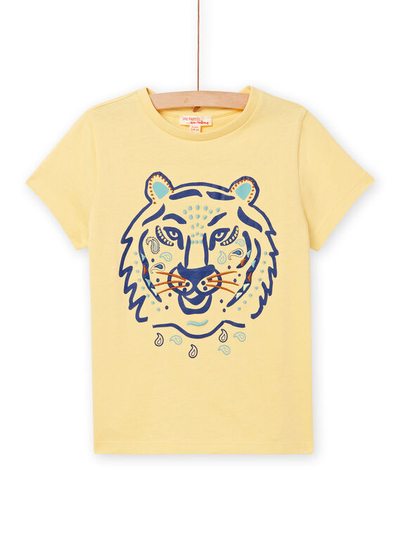T-shirt vaniglia con motivo leone bambino NOBATI / 22S90211TMC114
