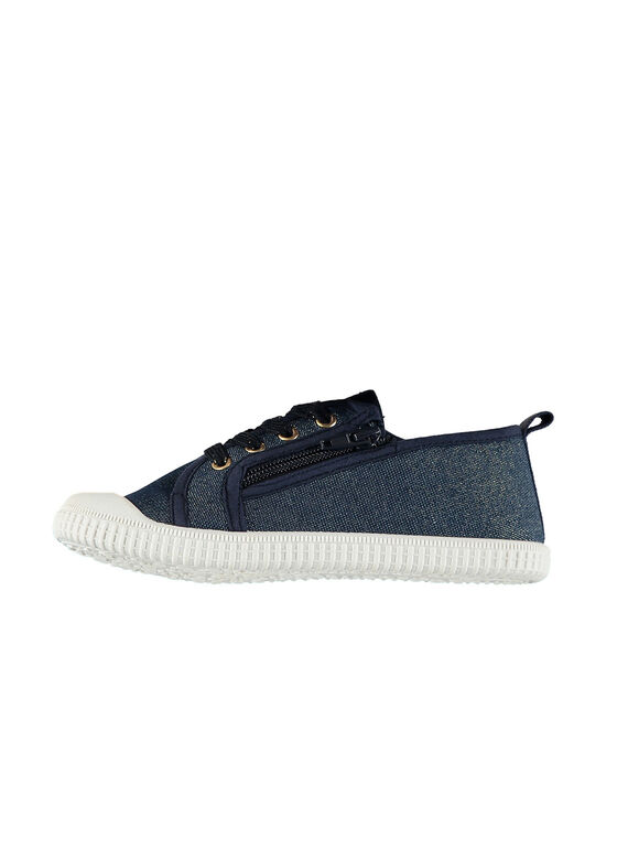 Scarpe da tennis tela in jeans bambina FFTENJEAN / 19SK35B2D16070
