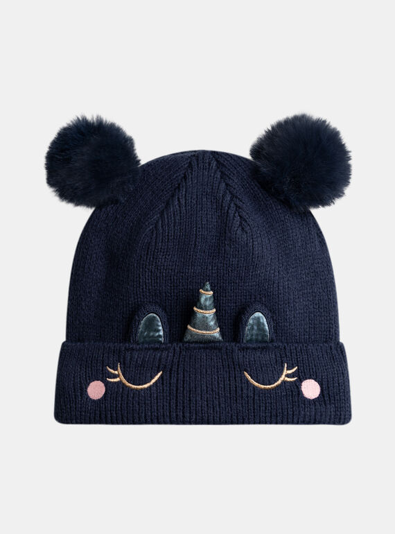 Cappello marino con motivo unicorno per ragazza VYAJOBON1 / 24WI01M2BON070