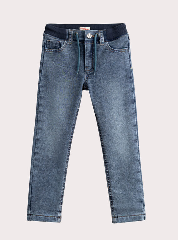 Jeans denim blu foderato caldo per ragazzo  VOBAJEAN / 24W902Q1JEAP269