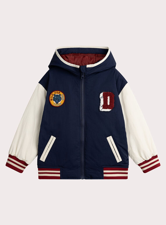 Giacca in stile teddy con cappuccio per ragazzo  VOGROBLOU3 / 24W902E1BLO705