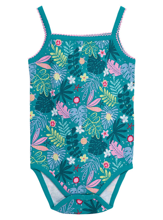 Body neonata con spalline turchese JEFIBODAOP2 / 20SH13V5BDL621