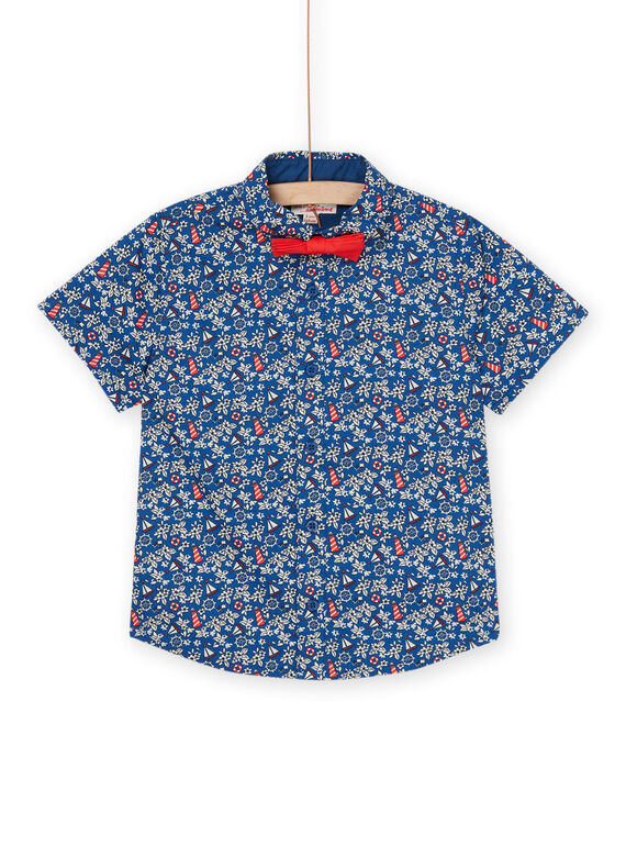 Camicia blu con stampa marina ROBLESHIRT / 23S90231CHMC204
