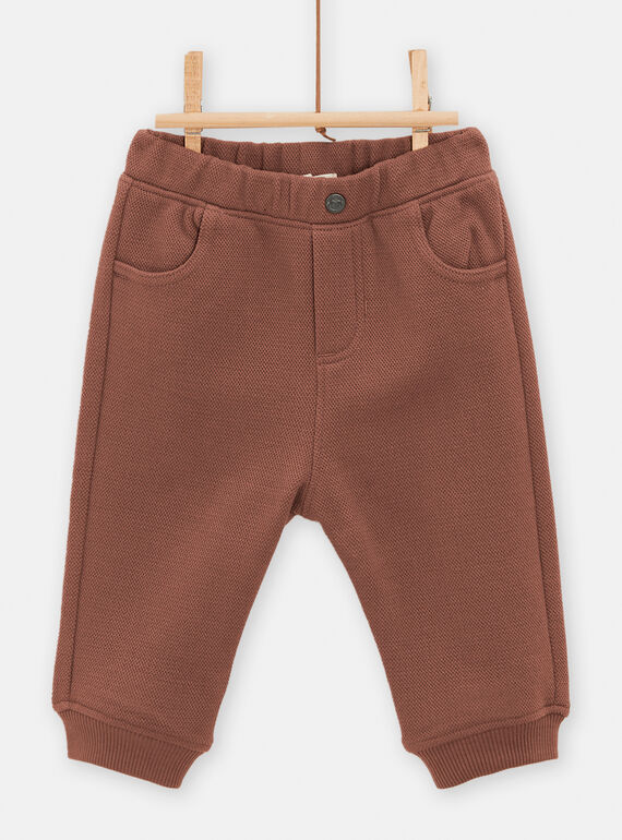 Pantaloni marroni scuro neonato TUCRIPAN1 / 24SG10L2PANI815