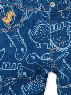 Pantaloni blu con stampa dinosauro neonato LUCANPAN2 / 21SG10M2PANP272