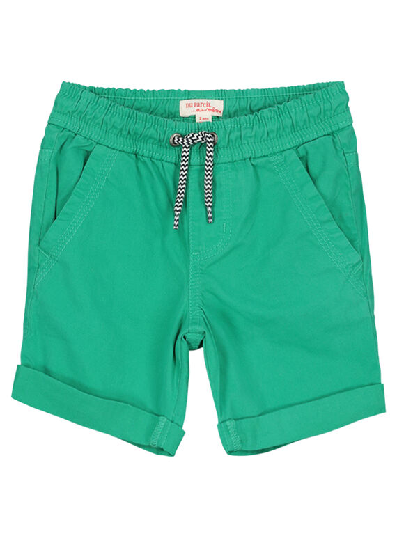 Shorts in cotone verde bambino FOJOBERMU1 / 19S902G1D25G619