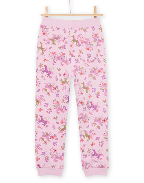 Pantaloni sportivi rosa con stampa unicorno e fiore PAJOBAJOG3 / 22W901D1JGBH700
