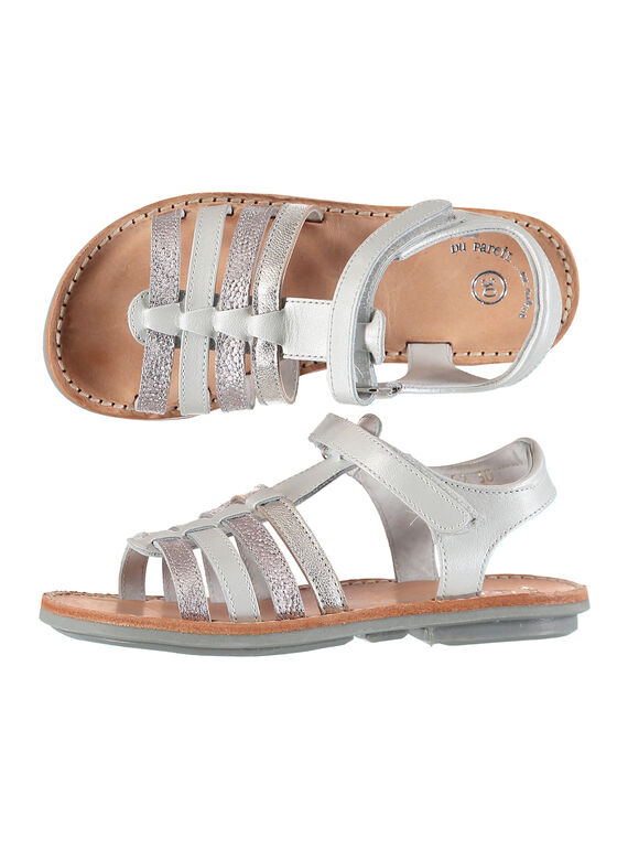 Sandali da città cinturini in pelle bambina FFSANDMIN1 / 19SK35C1D0E000