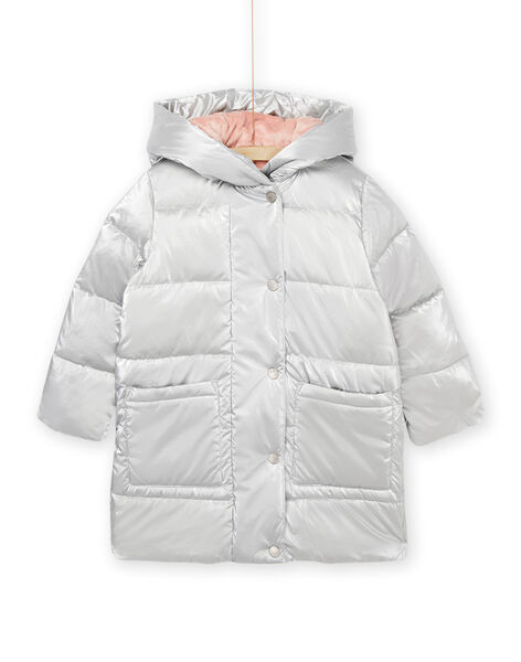 Piumino con cappuccio argentato PALONDOUN2 / 22W901G1D3E956