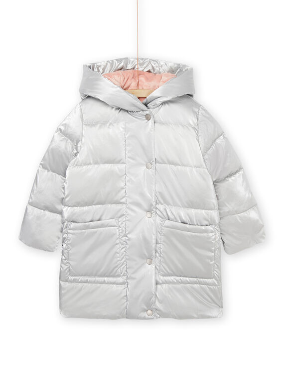 Piumino con cappuccio argentato PALONDOUN2 / 22W901G1D3E956