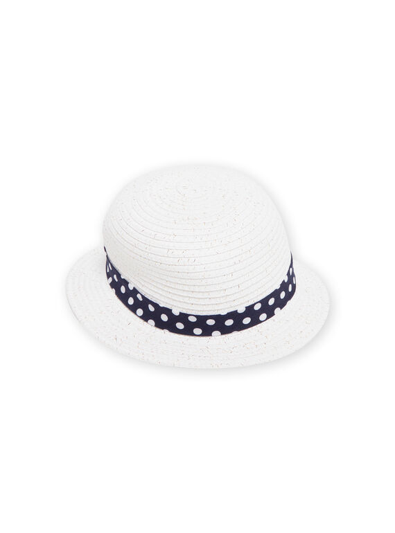 Cappello ecrù fiocco a pois neonata NYISOCHA1 / 22SI09Q1CHA001