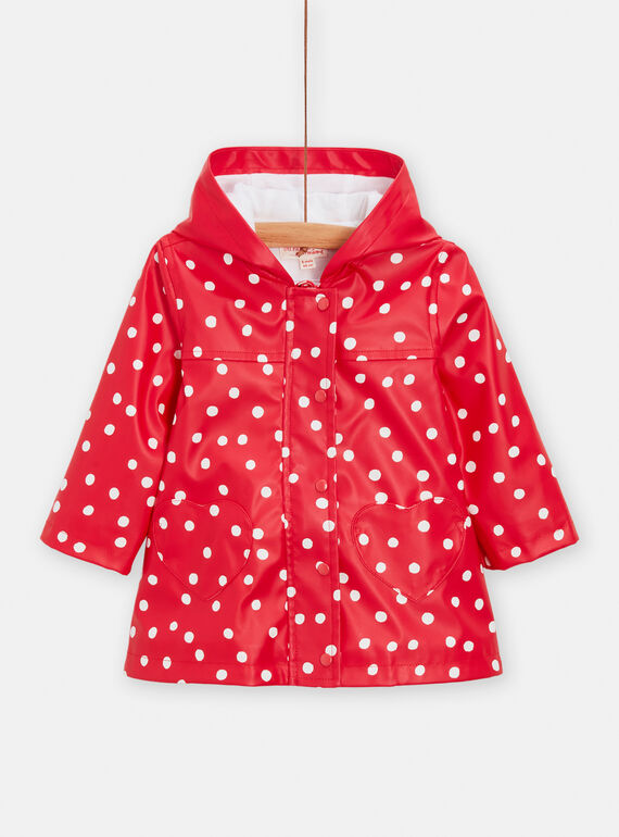 Impermeabile rosso con stampa a pois neonata TISUNIMP / 24SG09P1IMPF505