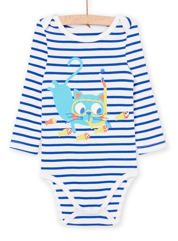 Body con stampa a righe e motivo gatto REGABODCHA / 23SH1412BDL720