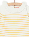 Maglia ecrù e arancione con stampa a righe RIJOBRA4 / 23SG0986BRA001