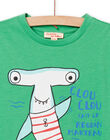 T-shirt verde con motivo squalo martello bambino NOJOTI7 / 22S902C3TMC617