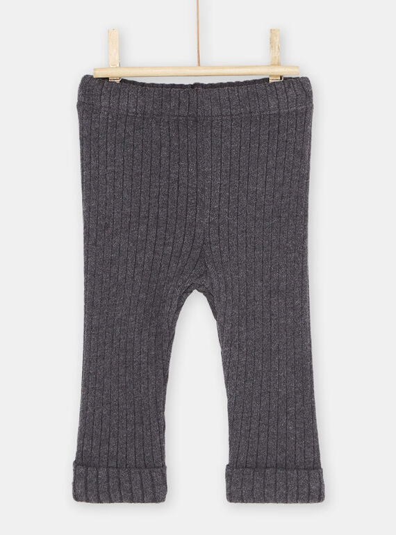 Leggings a costine antracite neonata SYIJOLEGCO3 / 23WI09B5CAL944