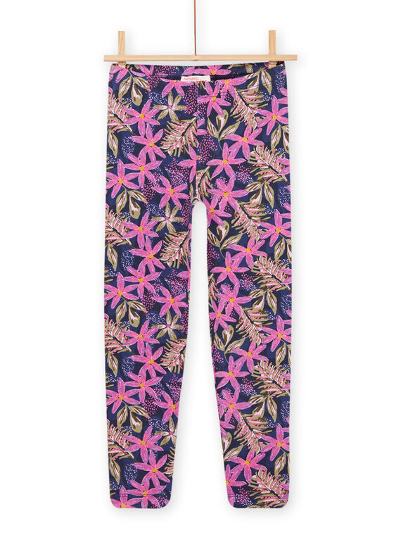 Leggings neri con stampa a fiori PYAKALEG / 22WI01L1CALC211