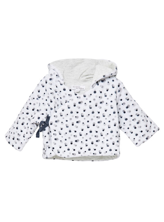 Giacca confortevole con cappuccio in velluto nascita unisex JOU1VES / 20SF05J1VES000