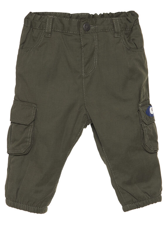 Pantaloni policotone verde militare neonato GUBRUPAN1 / 19WG10K1PANG631