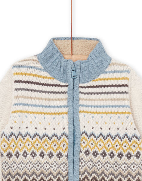 Cardigan in maglia con motivi jacquard PUREGIL / 22WG10T1GILA016