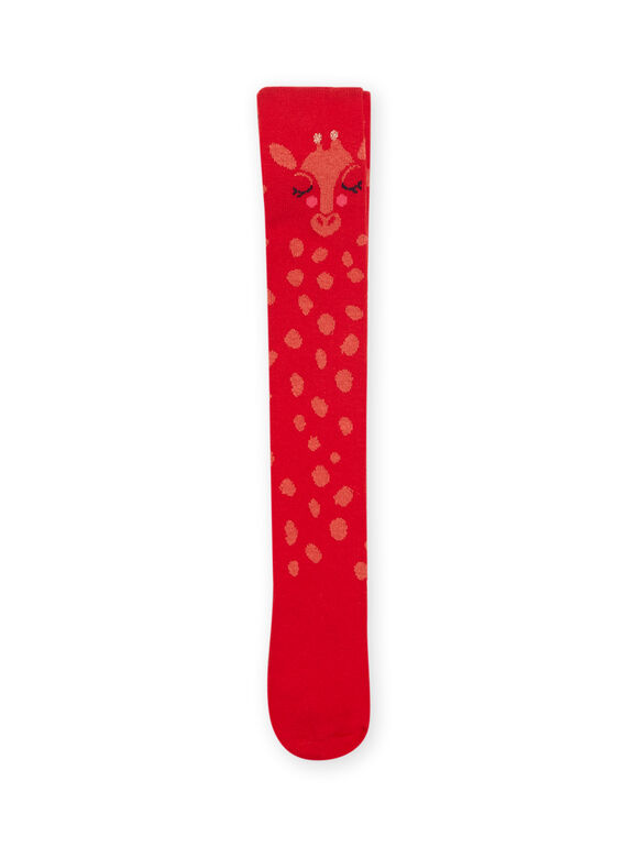 Collant ruggine con motivo giraffa bambina MYACOMCOL / 21WI01L1COL408