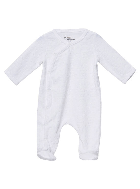 Tutina in velluto apertura sul davanti nascita unisex JOU1GRE6 / 20SF05J2GRE000