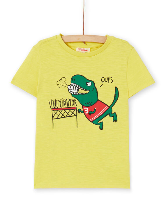 T-shirt gialla in cotone bambino LOJOTI5 / 21S90234TMCB102