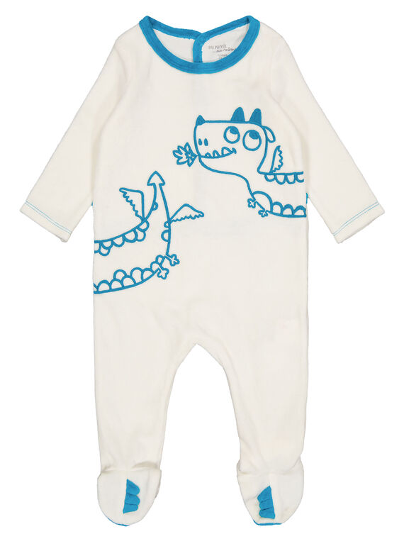 Tutina ecrù in velluto neonato GEGAGREDRA / 19WH14N1GRE001