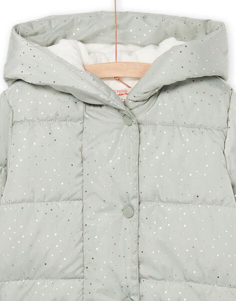 Piumino con cappuccio con stampa pois dorati PALONDOUN1 / 22W901F2D3E626