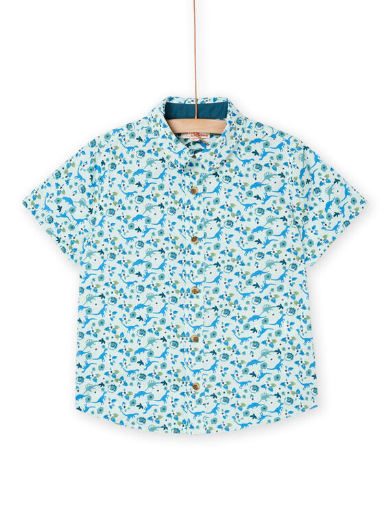 Camicia opalina con stampa dinosauri ROBUSHIRT / 23S90241CHMG622
