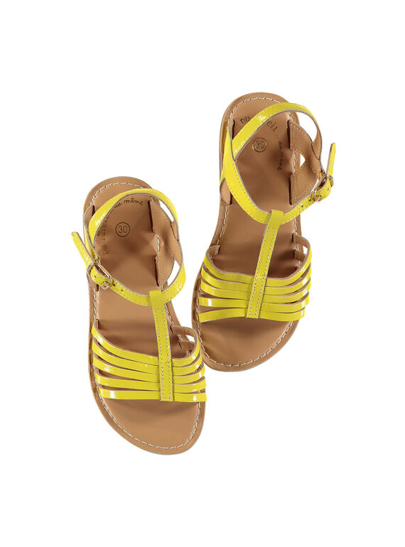 Sandali da città in pelle verniciata bambina FFSANDOLI1 / 19SK35C4D0E010
