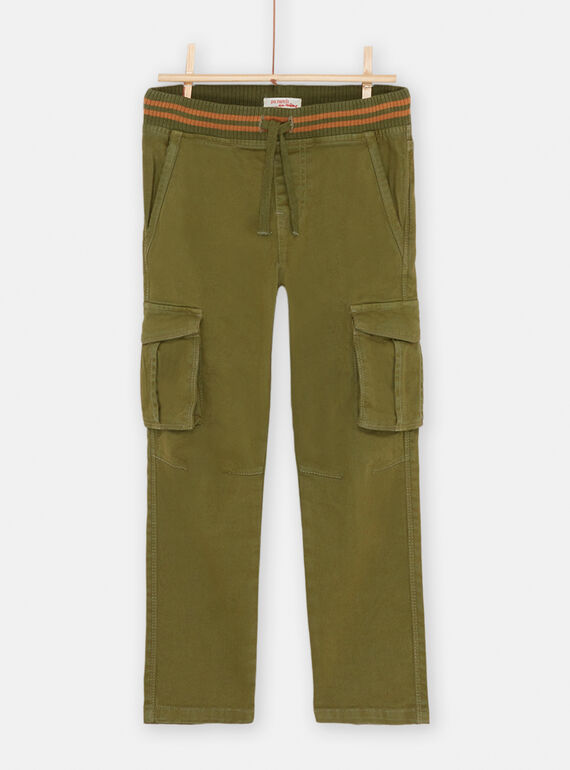 Pantaloni cargo kaki bambino SOJOPAMAT3 / 23W902M2PANG631