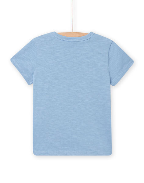T-shirt blu orizzonte con motivo T-Rex fantasia bambino NOSANTI2 / 22S902S4TMC216