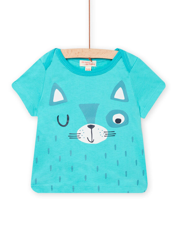 T-shirt maniche corte turchese neonato NUJOTI4 / 22SG10C1TMC202