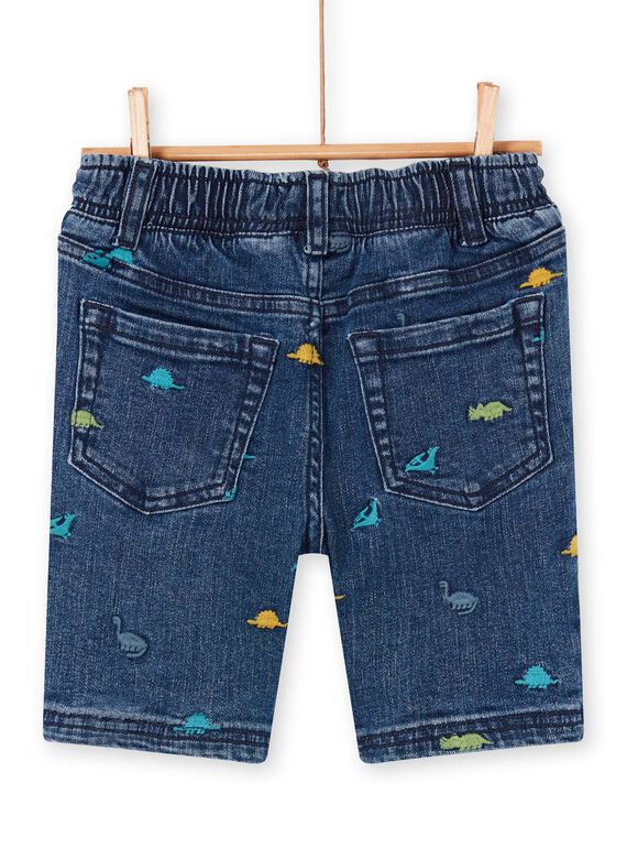 Bermuda in jeans blu stampa dinosauri bambino LOVERBER2 / 21S902Q1BERP274