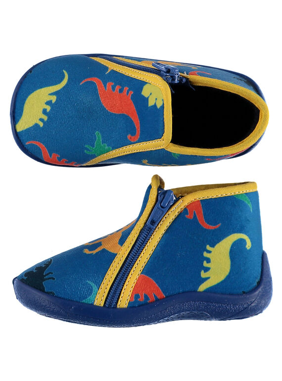 Babbucce velluto blu dinosauri neonato GBGBOTDINO / 19WK38Z6D0AC218