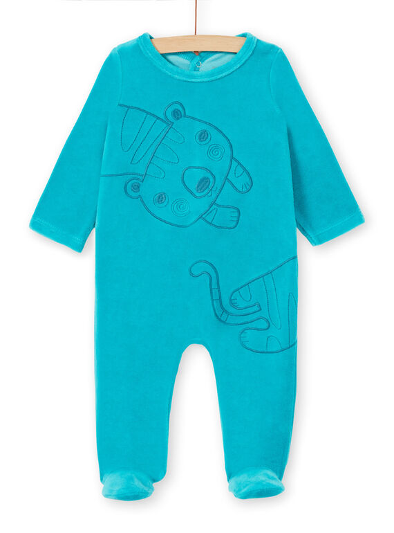 Tutina blu in velluto neonato LEGAGRECAL / 21SH1456GREC240