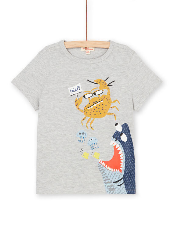 T-shirt grigio e giallo - Bambino LONAUTI3 / 21S902P1TMCJ922