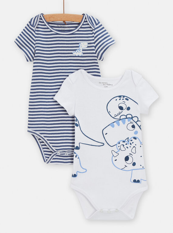 Set 2 body navy e bianco neonato TEGABODIN / 24SH1473BOD000