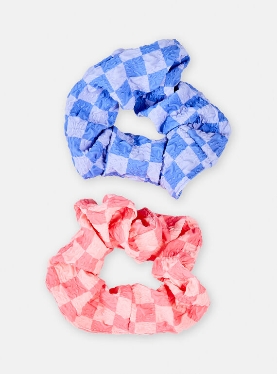 2 scrunchie rosa e petrolio bambina TYAJOELA4 / 24SI01E2ELAD313