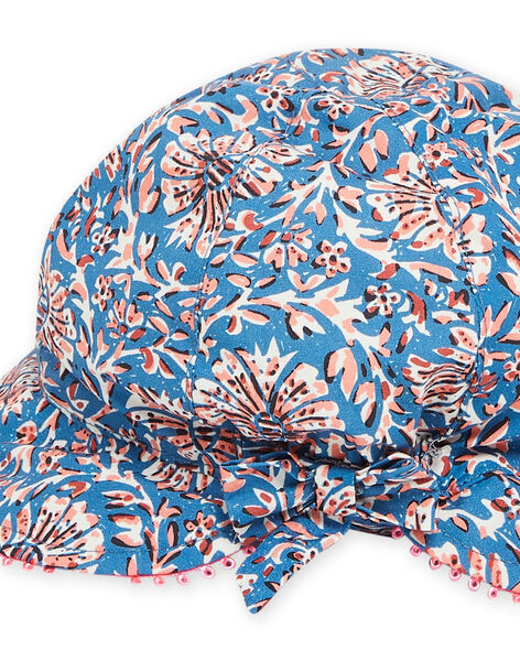 Cappello blu con stampa a fiori neonata NYISANCHA / 22SI09C2CHAC221