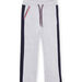 Pantaloni sportivi grigio melange e blu