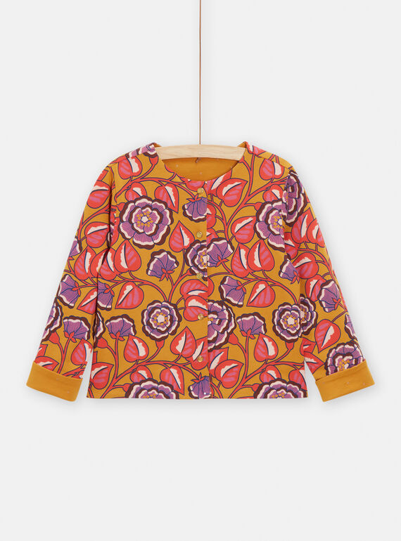Cardigan double face giallo bambina TALICAR / 24S901T1CAR107