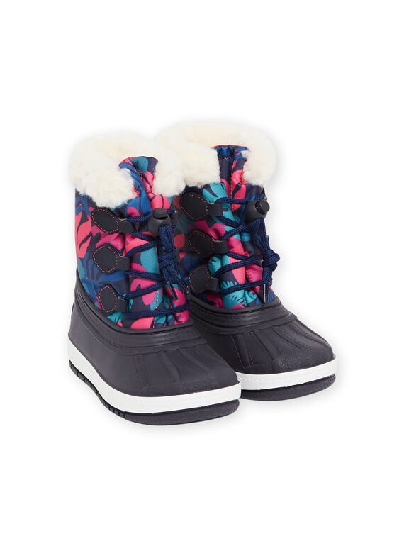 Scarpe da montagna imbottite con lacci bambina MAMONTFEUILLE / 21XK3591D3N070